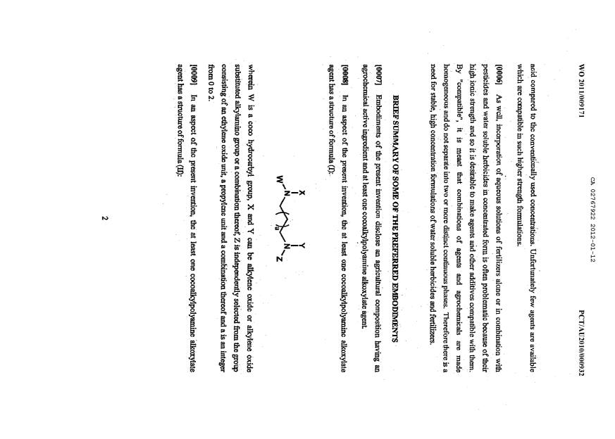 Canadian Patent Document 2767922. Description 20120112. Image 2 of 19