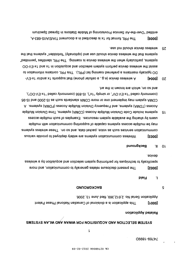 Canadian Patent Document 2768064. Description 20120209. Image 1 of 23