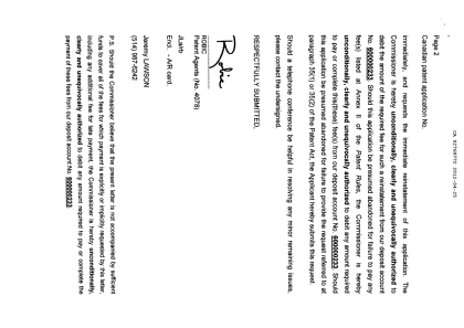 Document de brevet canadien 2769772. Poursuite-Amendment 20111225. Image 2 de 2