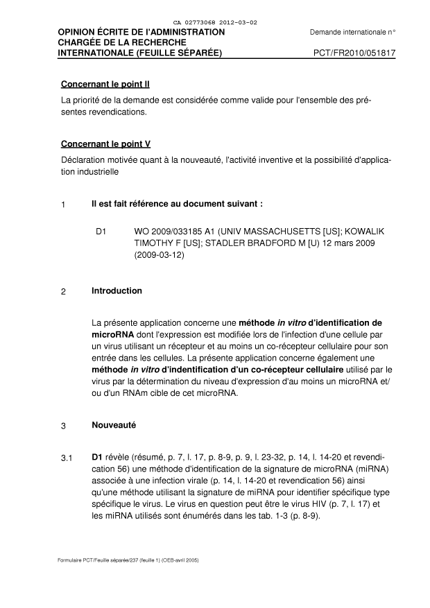 Document de brevet canadien 2773068. PCT 20111202. Image 9 de 11