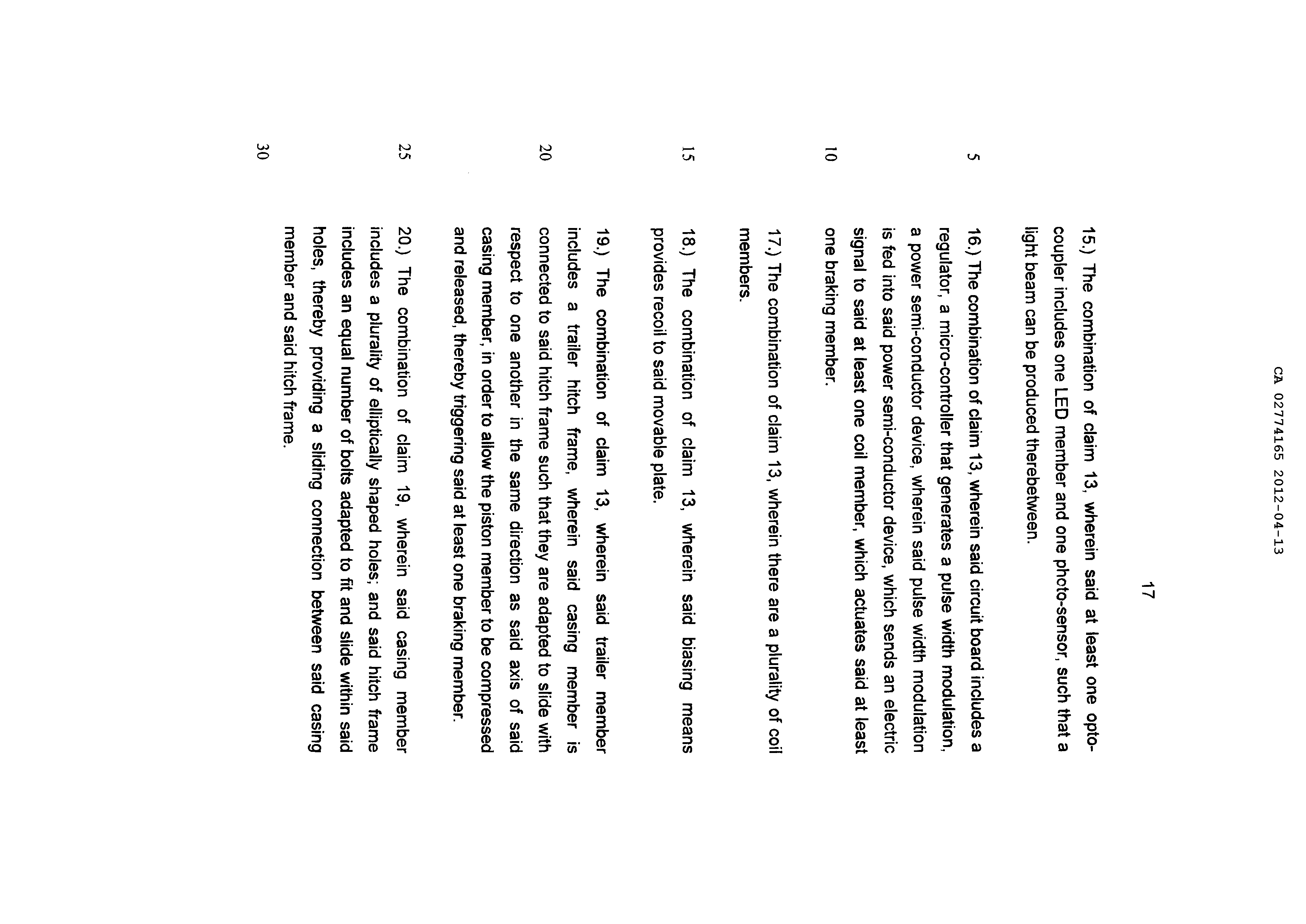 Document de brevet canadien 2774165. Revendications 20111213. Image 6 de 6