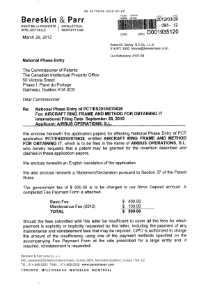 Document de brevet canadien 2776034. Cession 20120329. Image 1 de 6