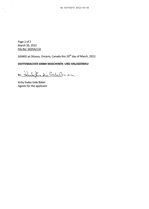 Document de brevet canadien 2776273. Cession 20120330. Image 4 de 4