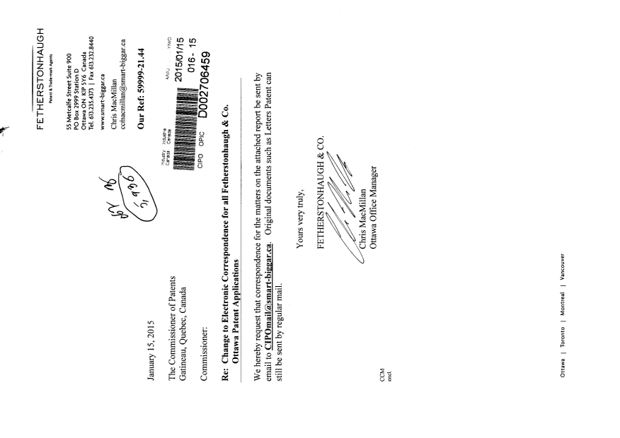 Canadian Patent Document 2776450. Correspondence 20141215. Image 1 of 2