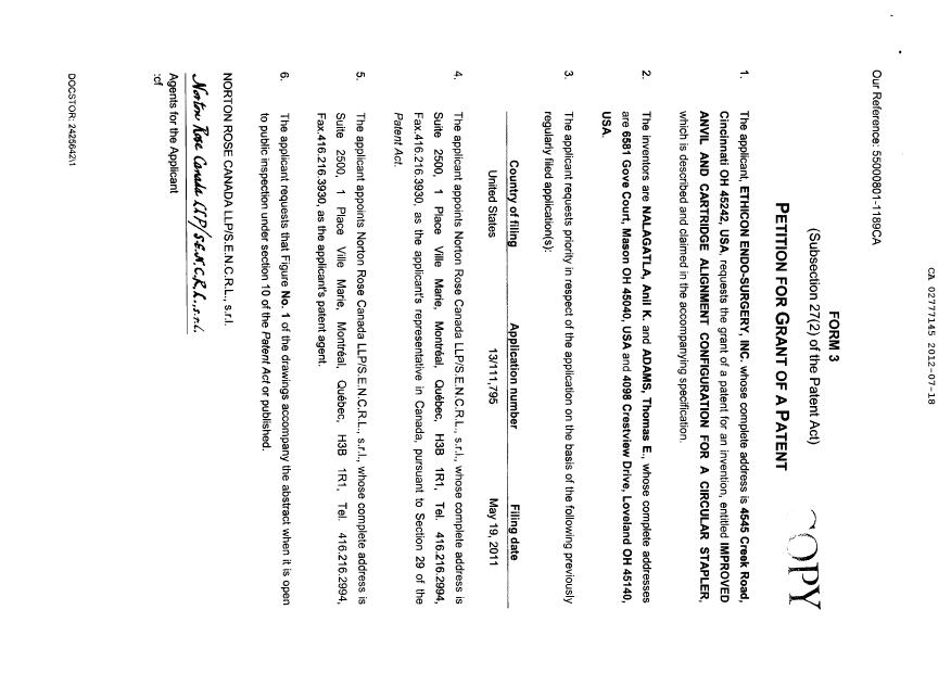 Canadian Patent Document 2777145. Correspondence 20120718. Image 4 of 4