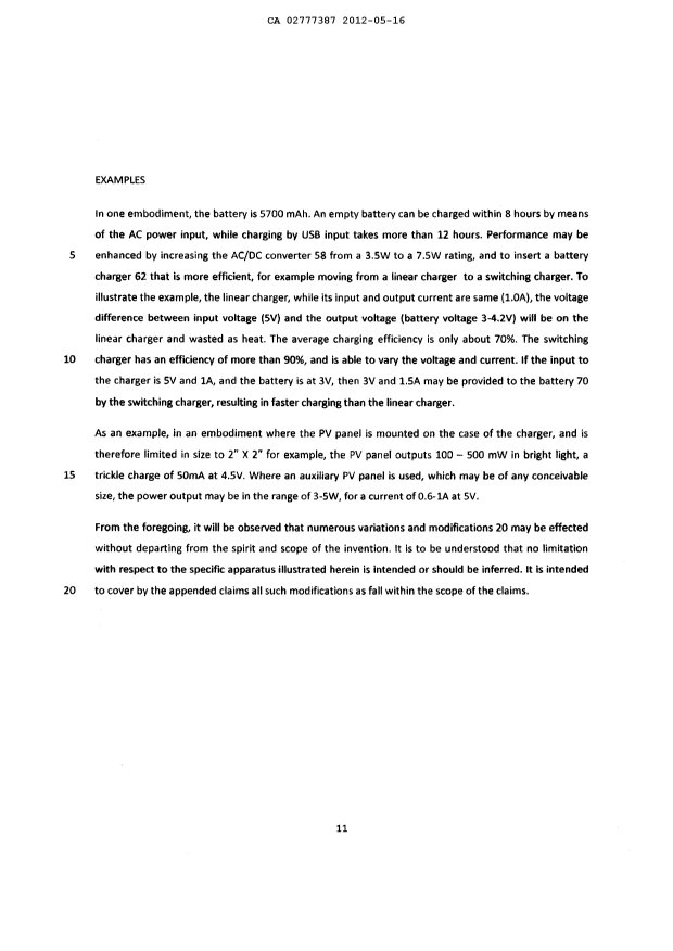 Document de brevet canadien 2777387. Description 20111216. Image 11 de 11