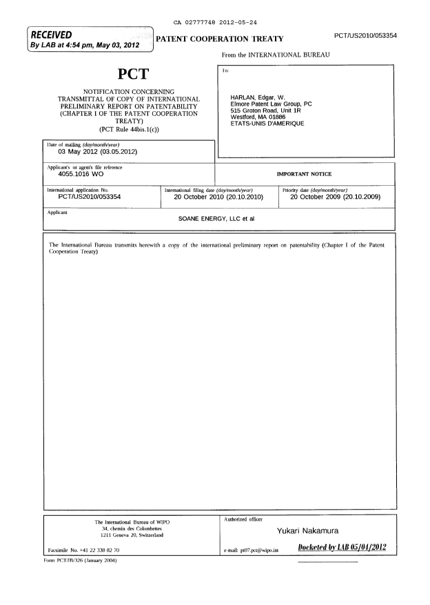 Canadian Patent Document 2777748. Prosecution-Amendment 20111224. Image 2 of 8