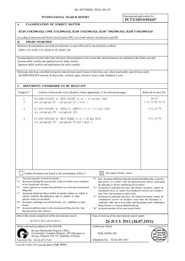 Document de brevet canadien 2779254. PCT 20120427. Image 2 de 19
