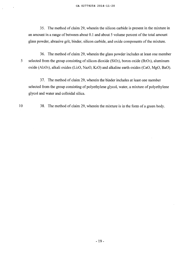 Document de brevet canadien 2779254. Revendications 20141120. Image 6 de 6