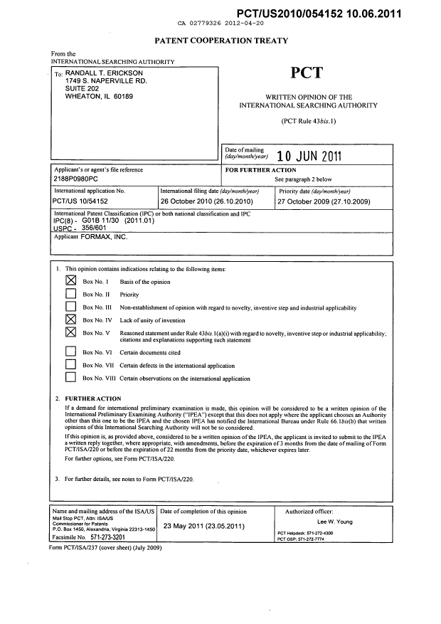 Document de brevet canadien 2779326. PCT 20120420. Image 2 de 13