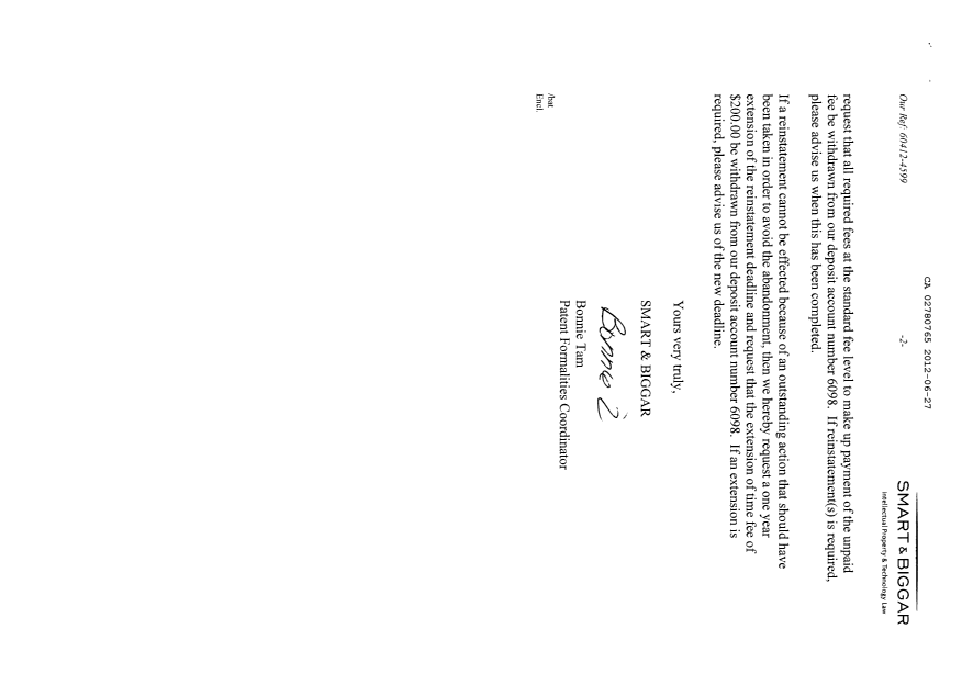 Canadian Patent Document 2780765. Correspondence 20120627. Image 2 of 3