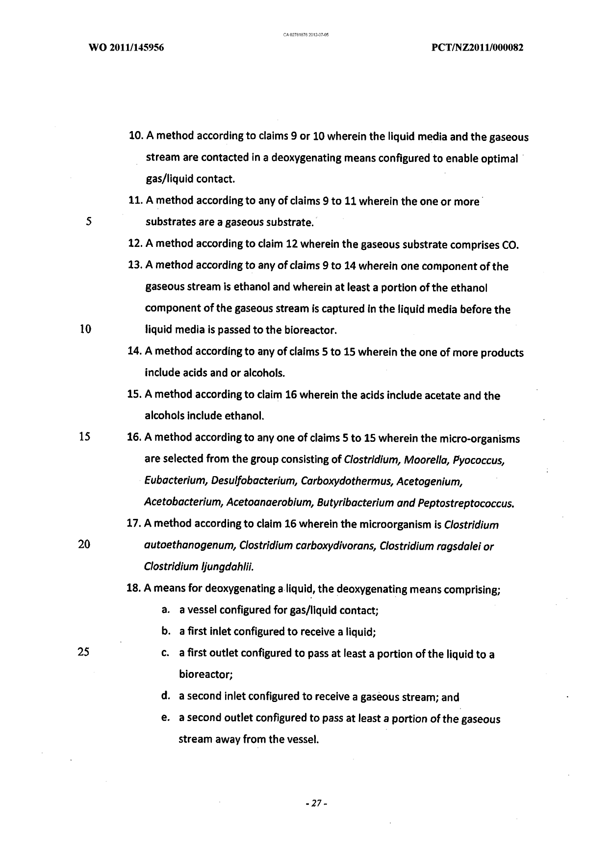 Document de brevet canadien 2781876. Revendications 20111205. Image 2 de 4