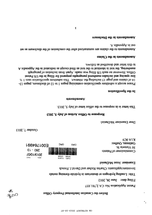 Canadian Patent Document 2781937. Prosecution-Amendment 20121207. Image 1 of 42