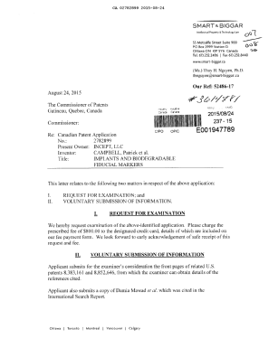 Document de brevet canadien 2782899. Requête d'examen 20150824. Image 1 de 2