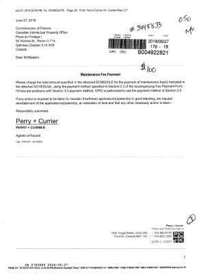 Document de brevet canadien 2783849. Paiement de taxe périodique 20180627. Image 1 de 3