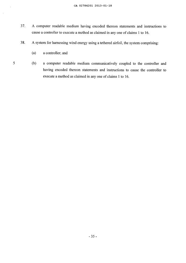 Document de brevet canadien 2784201. Revendications 20130118. Image 8 de 8