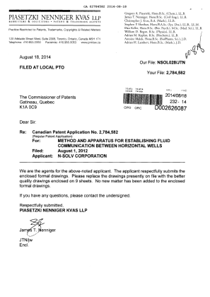 Document de brevet canadien 2784582. Poursuite-Amendment 20140818. Image 1 de 10