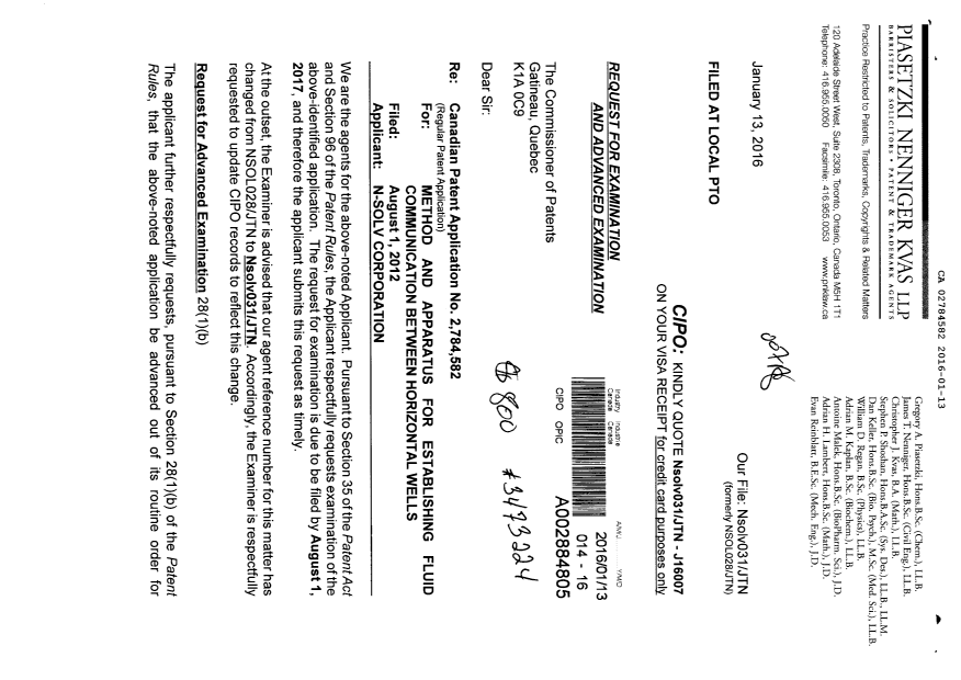 Document de brevet canadien 2784582. Poursuite-Amendment 20151213. Image 1 de 88