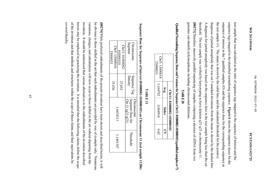 Document de brevet canadien 2786564. Description 20120705. Image 97 de 97