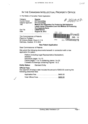 Canadian Patent Document 2788206. Assignment 20120830. Image 1 of 3