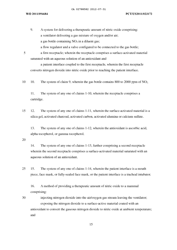 Document de brevet canadien 2788582. Revendications 20120731. Image 2 de 4