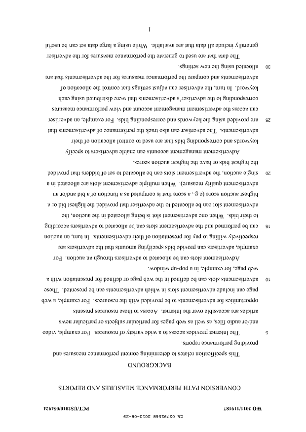 Canadian Patent Document 2791568. Description 20120829. Image 1 of 36