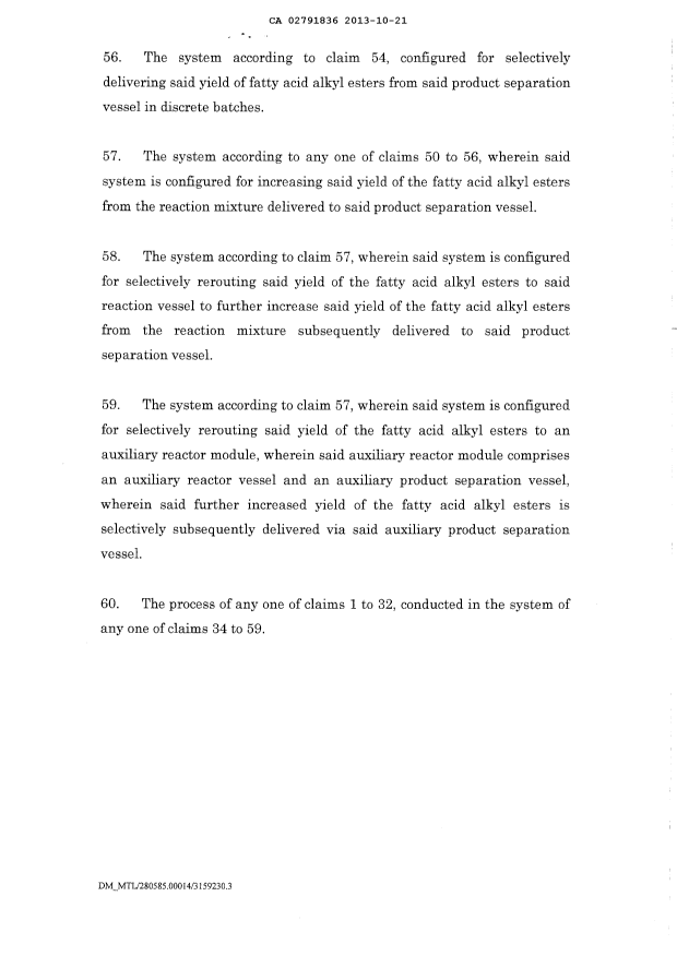 Document de brevet canadien 2791836. Revendications 20121221. Image 10 de 10