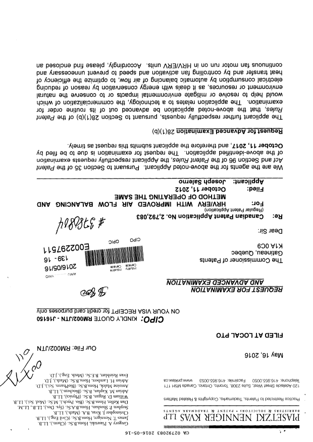 Canadian Patent Document 2792083. Prosecution-Amendment 20151216. Image 1 of 3