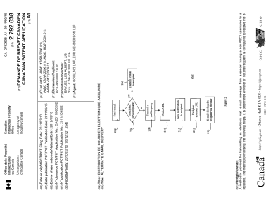 Document de brevet canadien 2792638. Page couverture 20111208. Image 1 de 2
