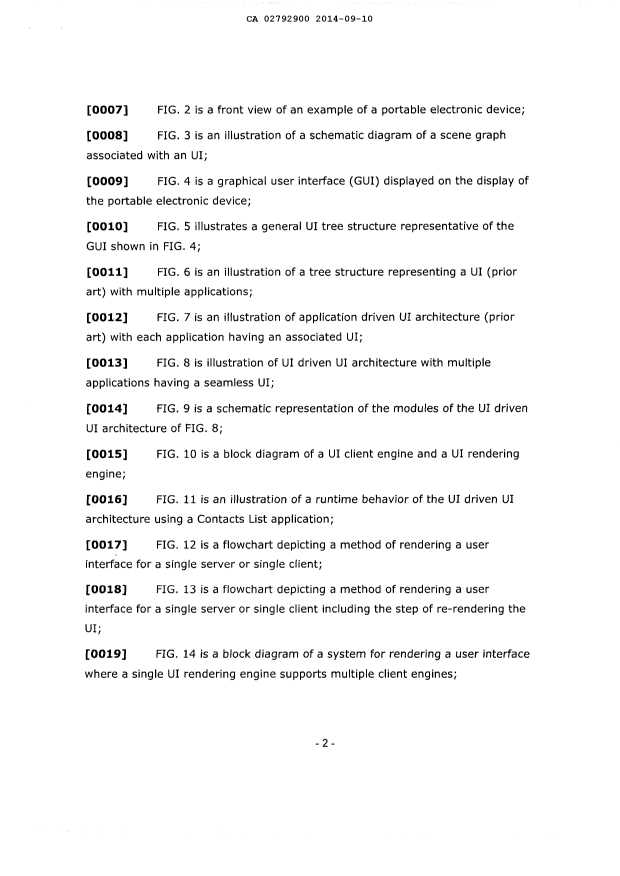 Document de brevet canadien 2792900. Description 20140910. Image 2 de 31