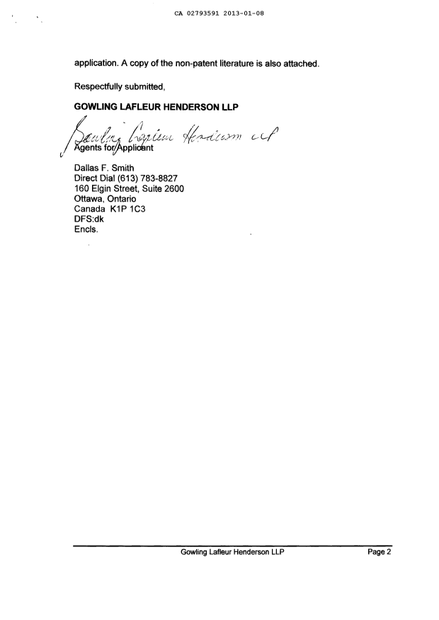 Document de brevet canadien 2793591. Poursuite-Amendment 20130108. Image 2 de 6