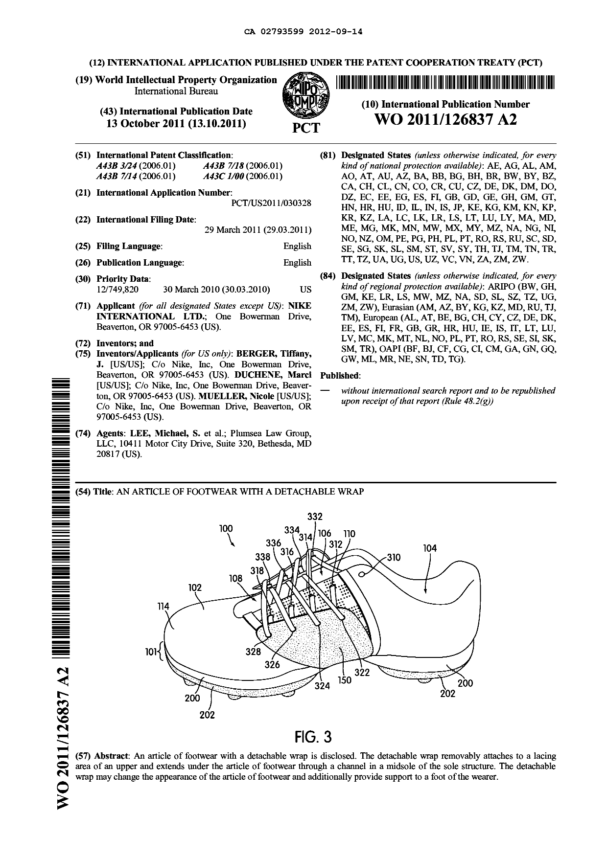Document de brevet canadien 2793599. Abrégé 20120914. Image 1 de 1