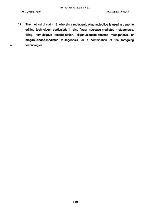 Document de brevet canadien 2794037. Revendications 20120921. Image 7 de 7