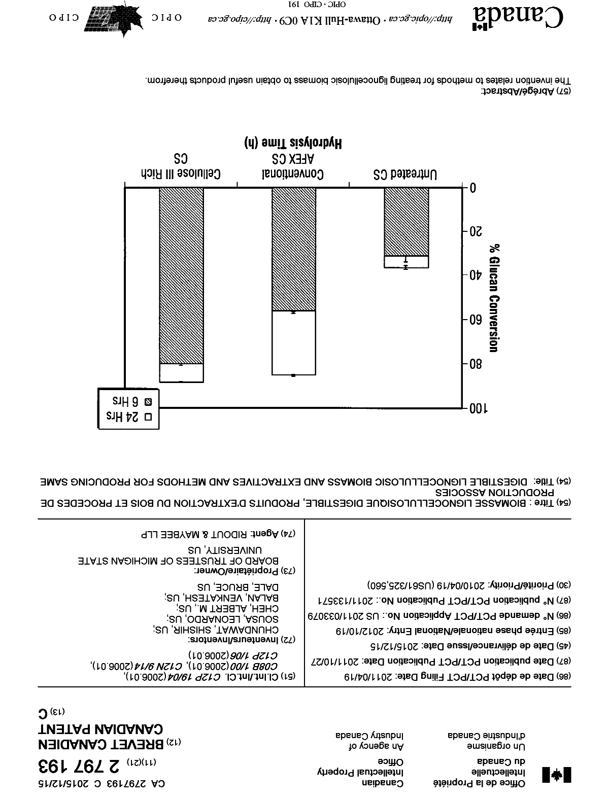 Canadian Patent Document 2797193. Cover Page 20141220. Image 1 of 1