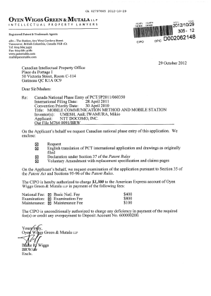 Document de brevet canadien 2797805. Cession 20121029. Image 1 de 3
