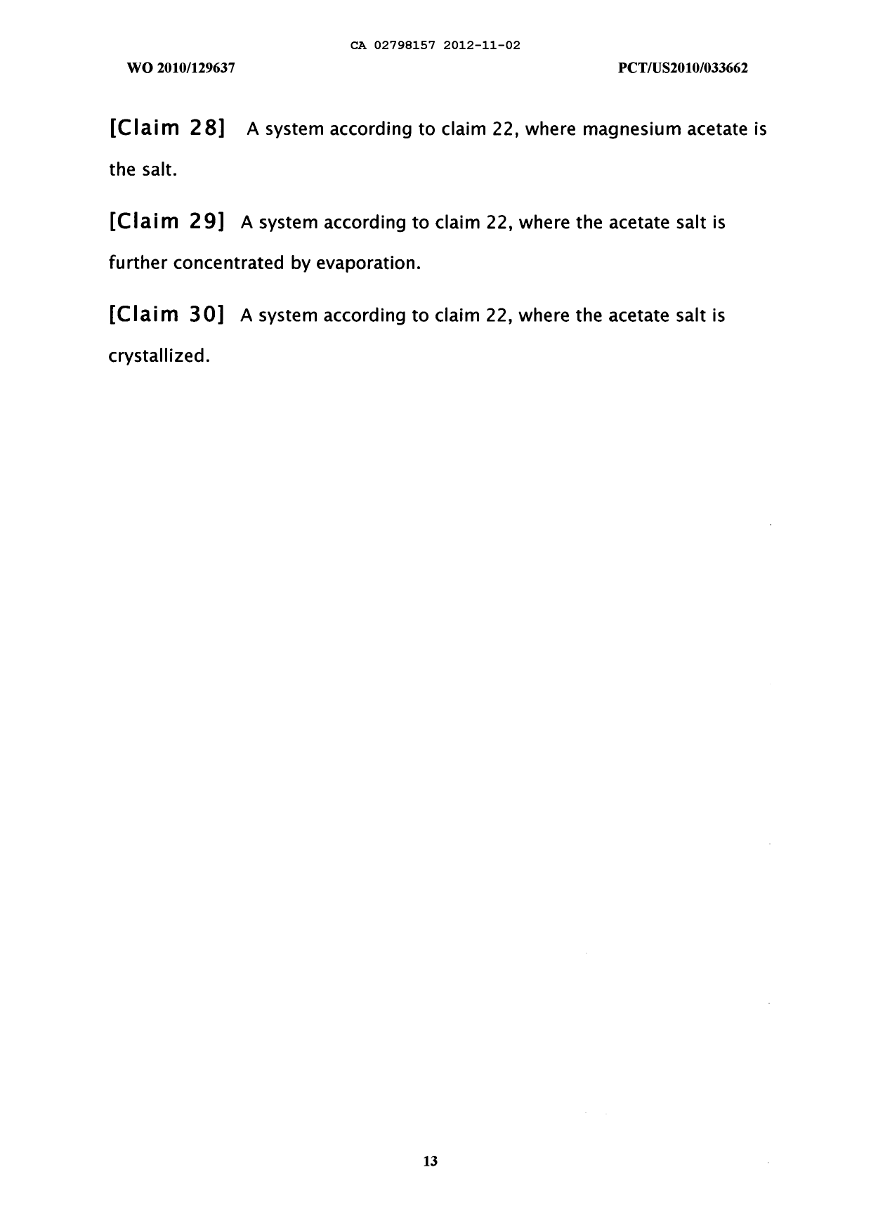 Canadian Patent Document 2798157. Claims 20111202. Image 4 of 4