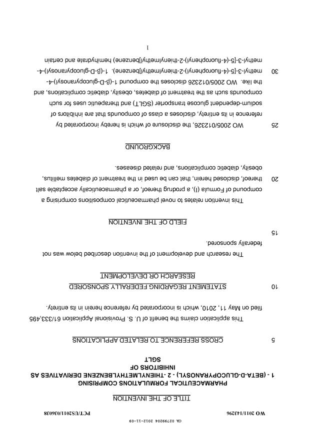 Canadian Patent Document 2799204. Description 20121109. Image 1 of 48