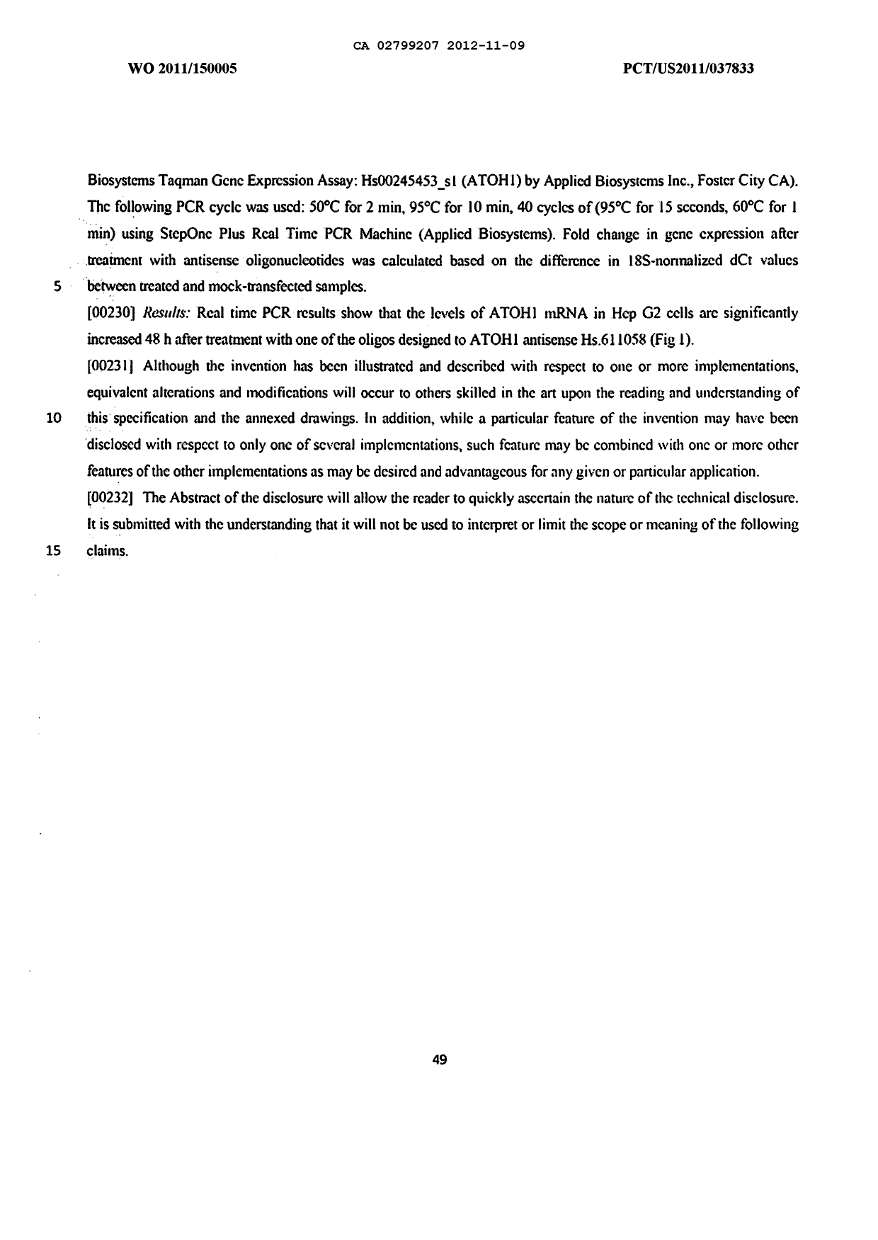 Canadian Patent Document 2799207. Description 20111209. Image 49 of 49