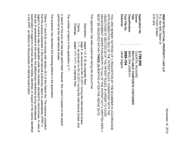 Canadian Patent Document 2799800. Prosecution-Amendment 20121218. Image 1 of 2
