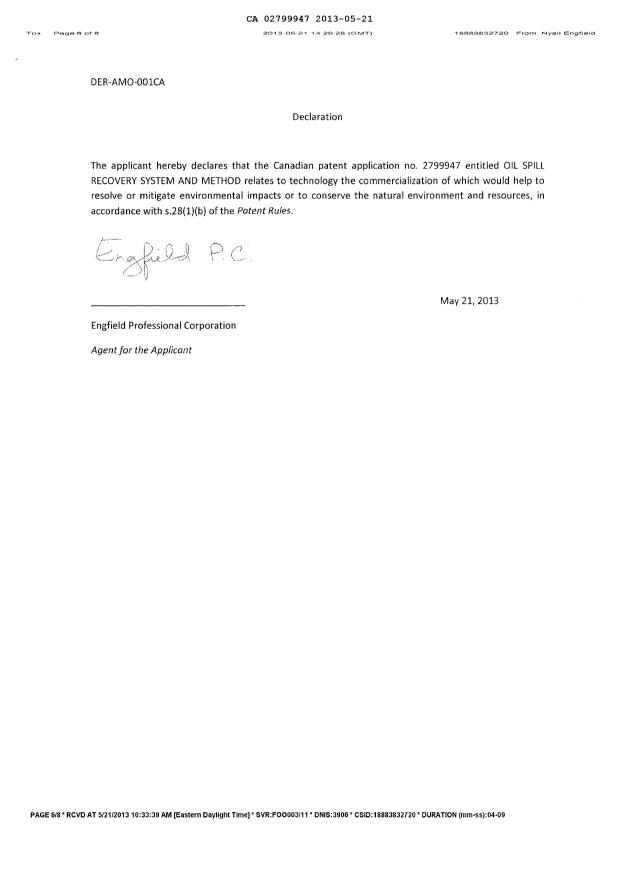 Canadian Patent Document 2799947. Prosecution-Amendment 20130521. Image 6 of 6