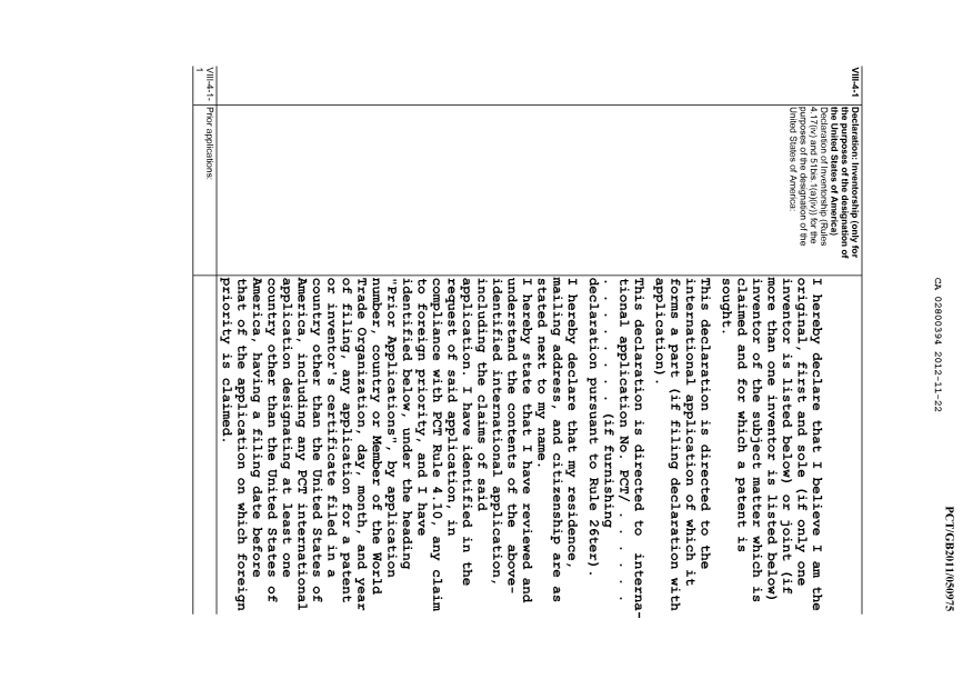 Document de brevet canadien 2800394. PCT 20121122. Image 1 de 3