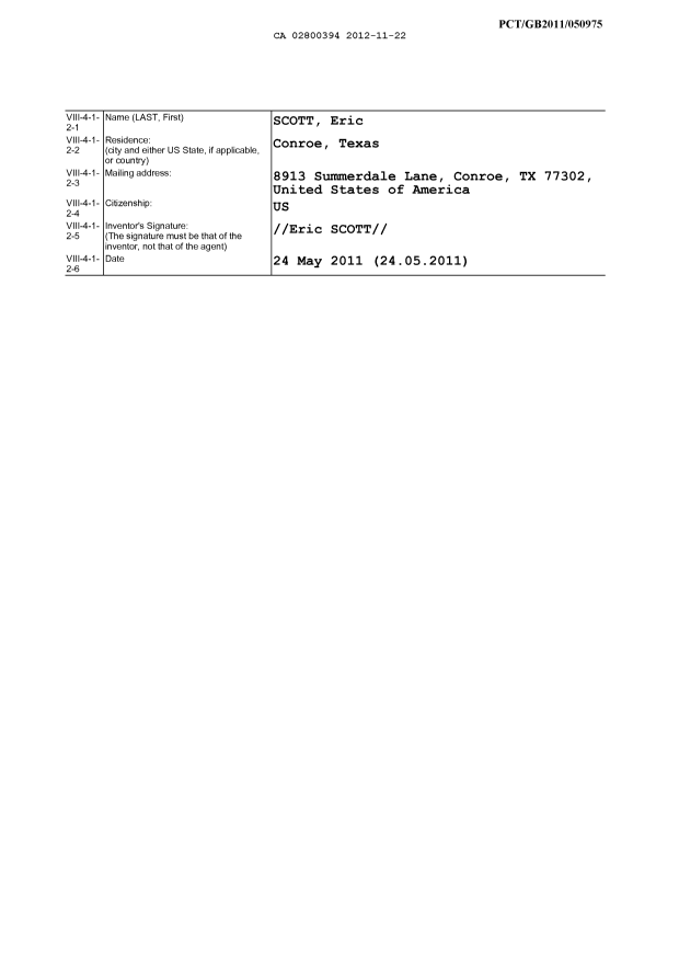 Document de brevet canadien 2800394. PCT 20121122. Image 3 de 3