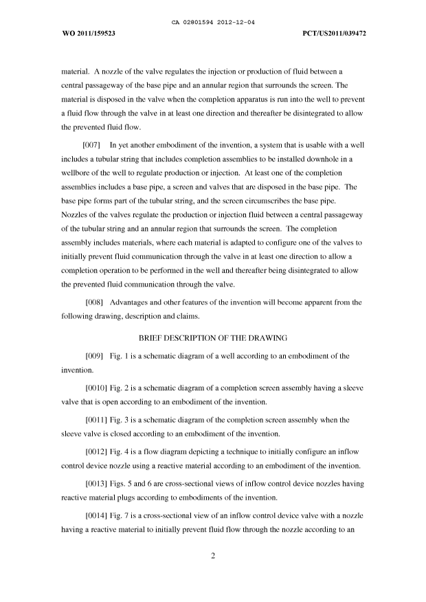 Document de brevet canadien 2801594. Description 20121204. Image 2 de 10