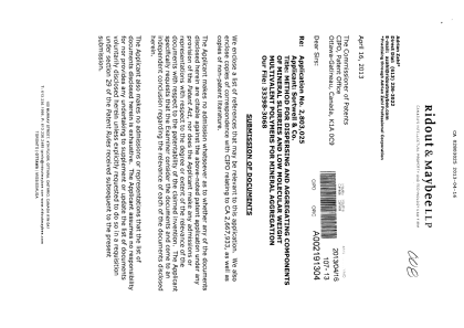 Document de brevet canadien 2803025. Poursuite-Amendment 20121216. Image 1 de 2