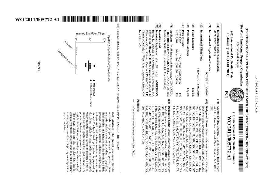 Document de brevet canadien 2803282. Abrégé 20121219. Image 1 de 1