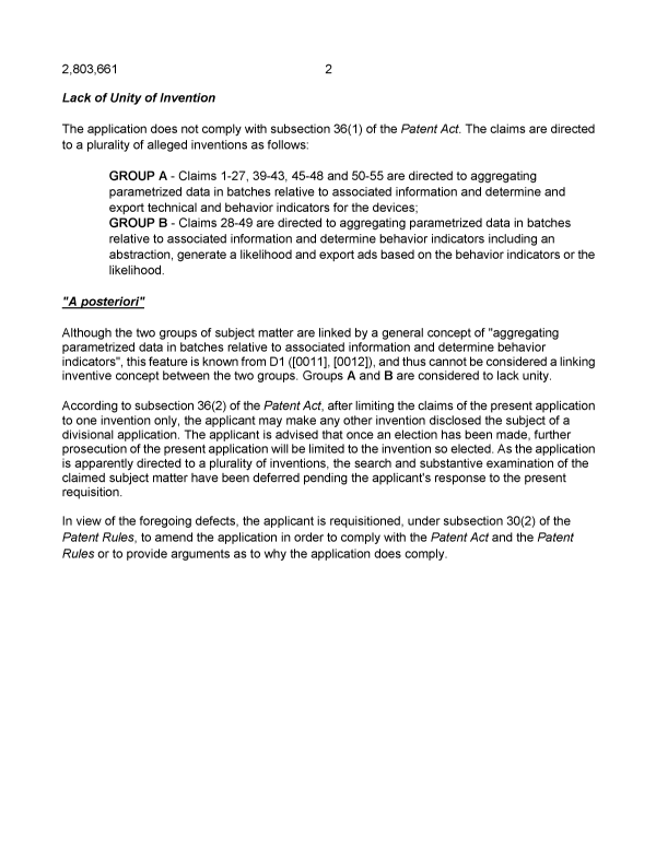 Canadian Patent Document 2803661. Prosecution-Amendment 20151205. Image 2 of 4