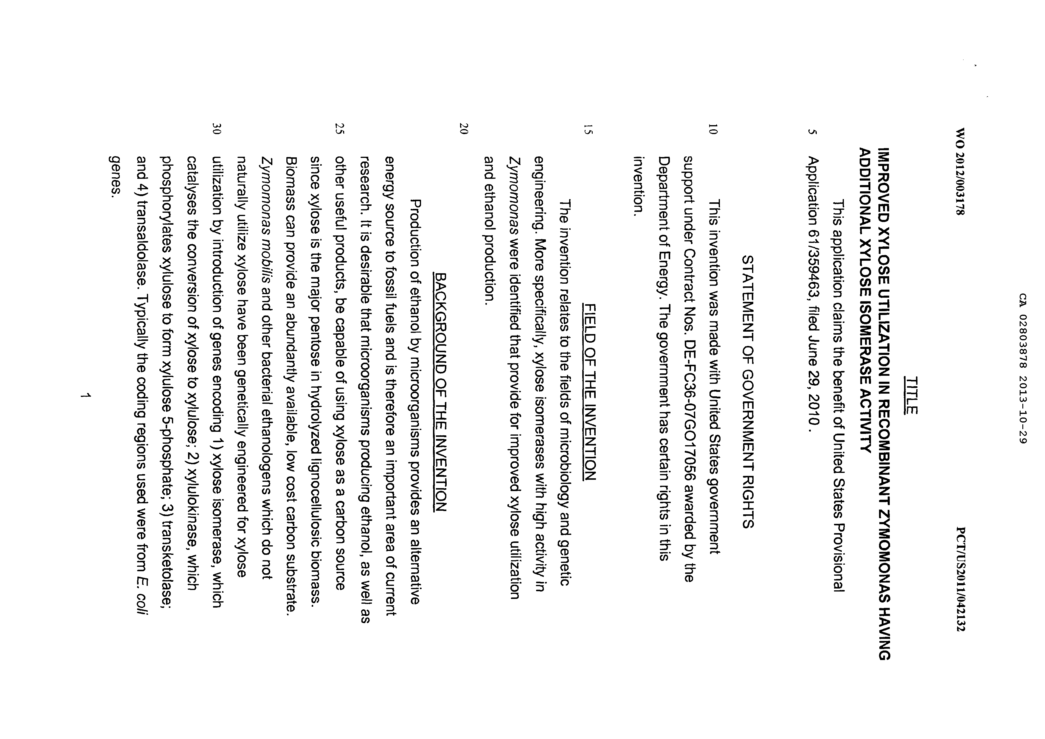 Document de brevet canadien 2803878. Description 20121229. Image 1 de 100
