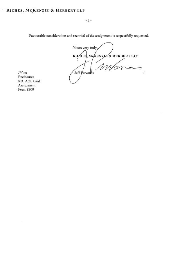 Document de brevet canadien 2804014. Cession 20160323. Image 2 de 4