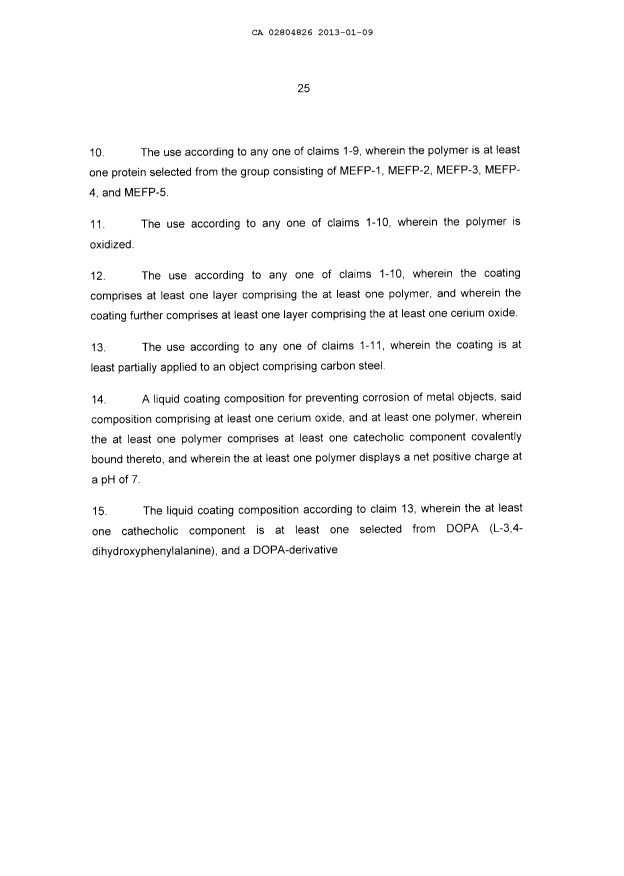 Document de brevet canadien 2804826. Revendications 20121210. Image 2 de 2