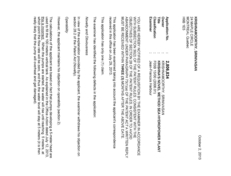 Document de brevet canadien 2806834. Poursuite-Amendment 20121202. Image 1 de 5